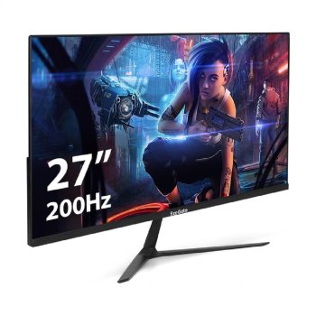 Монитор игровой с аудио 27" ExeGate Combat EG2700CA (VA LED Grade A+, FHD, 1920x1080@200Гц, 16:9, 250cd/m2, 4000:1, 178°/178°, 1ms, Speakers, 2xHDMI 2
