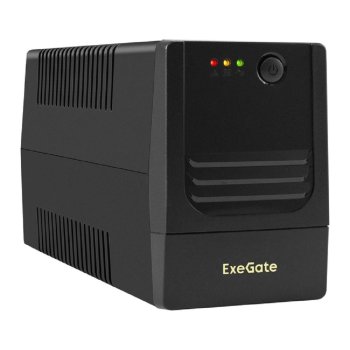 Источник бесперебойного питания ExeGate Power NB-600.LED.AVR.4C13 (600VA/360W, LED, AVR, 4*C13, батарея 12V 7.2Ah, Black)