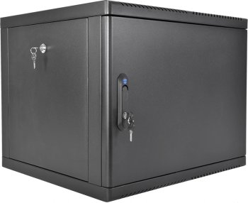 Шкаф коммутационный ЦМО (ШРН-М-9.650.1-9005) настенный 9U 600x650мм пер.дв.металл направл.под закл.гайки 120кг черный 581мм 22кг 180град. 480мм IP20 с