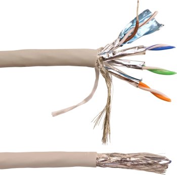 Кабель SFTP Lanmaster LAN-6ESFTP-HFLT-GY кат.6 S/FTP 4 пары 23AWG 100Om нг(А)-HF внутренний 305м серый