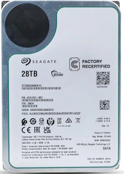 Жесткий диск Seagate SATA-III 28Tb ST28000NM001C Factory Recertified Server Exos 512E (7200rpm) 512Mb 3.5"