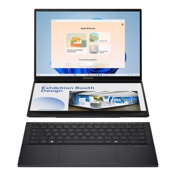 Ноутбук Asus ZenBook Duo UX8406CA-QL345X Core Ultra 7 255H 32Gb SSD1Tb Intel Arc 14" OLED Touch WUXGA (1920x1200) Windows 11 Pro dk.grey WiFi BT Cam B