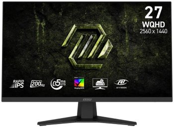 Монитор MSI 27" MAG 274QF E20, 16:9, IPS, QHD, 0,5ms, 300cd, 200Hz, HDMI, DP