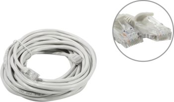 Кабель UTP ExeGate <UTP-RJ45-RJ45-5e-CU-10M-GY> Patch Cord UTP кат.5e, 10м, серый <EX282015RUS>
