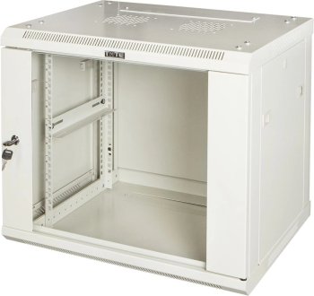 Шкаф коммутационный Lanmaster (TWT-CBWPG-6U-6X8-GY) настенный 6U 600x800мм пер.дв.стекл 60кг серый 368мм IP20