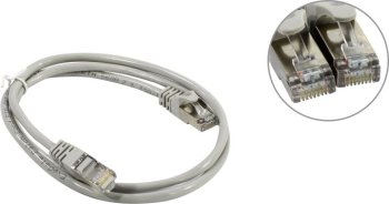 Кабель FTP ExeGate <FTP-RJ45-RJ45-C5e-1M-GY> Patch Cord FTP кат.5e, 1м, серый <EX272309RUS>