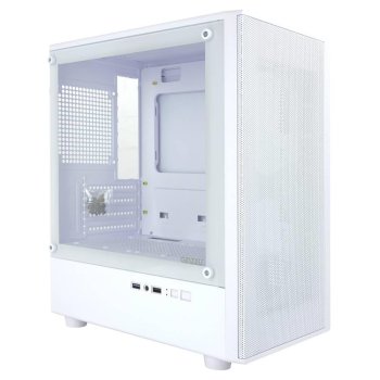 Корпус Ginzzu CL411 mATX передняя панель Сетка белый