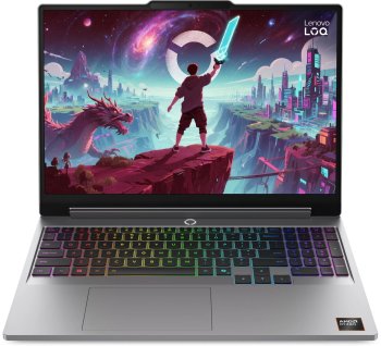 Ноутбук Lenovo LOQ 15AHP11 Ryzen 7 250 16Gb SSD512Gb NVIDIA GeForce RTX 5060 8Gb 15.3" IPS WUXGA (1920x1200) без ОС grey WiFi BT Cam (83TN003GPS)