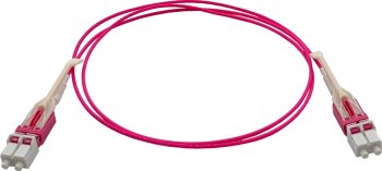Кабель волоконно-оптический Lanmaster LAN-2LC-2LC/OM4H-2.0 2x50/125 OM4 LC дуплекс-LC дуплекс 2м LSZH розовый