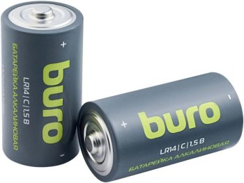 Батарейка Buro <1934846> (LR14, Size C, 1.5V, alkaline) <уп. 2 шт>