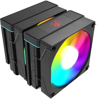 Вентилятор Bloody AC-17 ARGB Soc-AM5/AM4/1200/1700/1851 черный 4-pin 22-32dB Al+Cu 270W 1060gr Ret (AC-17-ARGB270-BK)