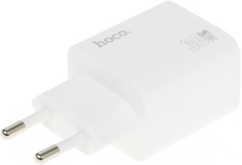 Зарядка USB-устройств Hoco N56 Fundador 30W 3A (PD) 2xUSB/USB type-C универсальное белый (32508)