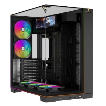 Корпус Thermalright TR-A70 Vision FAN5-C / Black / TG / 5x120mm ARGB PWM Fans / ARGB Strip / 9.16'' LCD screen / USB TYPE-C / ATX / TRA70VF5CB