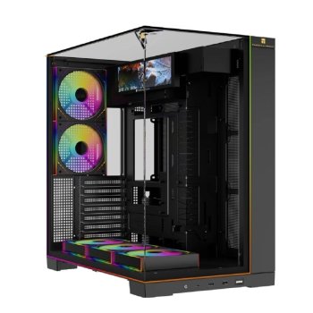 Корпус Thermalright TR-A70 Vision FAN5-M / Black / TG / 5x120mm ARGB PWM Fans / ARGB Strip / 9.16'' LCD screen / USB TYPE-C / ATX / TRA70VF5MB