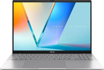 Ноутбук Asus VivoBook S16 M3607KA-SH131 Ryzen AI 5 330 16Gb SSD512Gb AMD Radeon Graphics 16" OLED WUXGA (1920x1200) без ОС silver WiFi BT Cam (90NB16T