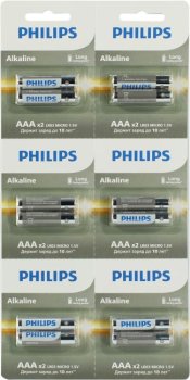 Батарейка PHILIPS Alkaline LR03A12S/51 Size"AAA", 1.5V, щелочной (alkaline) <уп. 12 шт>