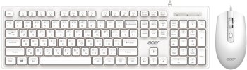 Комплект клавиатура + мышь Acer OCC504 клав:белый мышь:белый USB Multimedia (ZL.ACC11.00N)