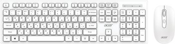 Комплект клавиатура + мышь Acer OCC503 клав:белый мышь:белый USB беспроводная (ZL.ACC11.00L)