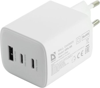 Зарядка USB-устройств Defender UPA-105 <83265> USB (Вых. DC5/9/12/15/20V, 65W, USB, 2xUSB-C)