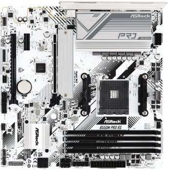 Материнская плата Asrock B550M Pro RS Soc-AM4 AMD B550 4xDDR4 mATX AC`97 8ch(7.1) 2.5Gg RAID+HDMI+DP