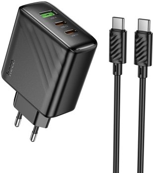 Зарядка USB-устройств Hoco CS26A Article 45W 3A (PD+QC) универсальное черный (PD45W)