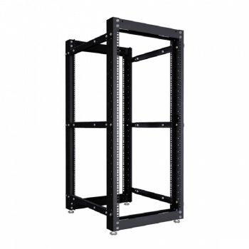 Стойка NTSS серверная NTSS OR двухрамная 42U 600-1000мм, комплект ножек, черный RAL 9005 NTSS-2POR42U/600-1000-BL
