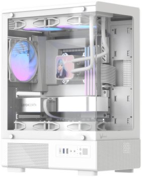 Корпус Formula Crystal Z1CM Plus AR v2 белый без БП mATX 2x120mm 1xUSB2.0 1xUSB3.0 audio bott PSU