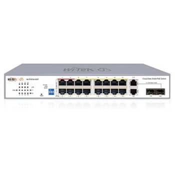 Коммутатор Wi-Tek WI-PCES218GF, настраиваемый PoE 250Вт, 16FE PoE + 2 Combo GE/SFP, Easy Smart