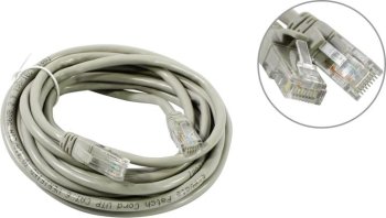 Кабель UTP ExeGate <UTP-RJ45-RJ45-C6-5M-GY> Patch Cord UTP кат.6, 5м, серый <EX272311RUS>