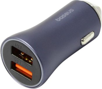 Автомобильный адаптер питания [NEW] Baseus <CGJM000013> USB (Вх. DC12-24V, Вых. DC5/9/12V, 60W, 2xUSB)